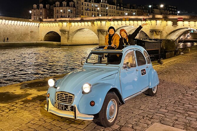 2-hour Private Night Ride in a Citroën 2CV in Paris - Île de la Cité, Place Dauphine, and Notre-Dame