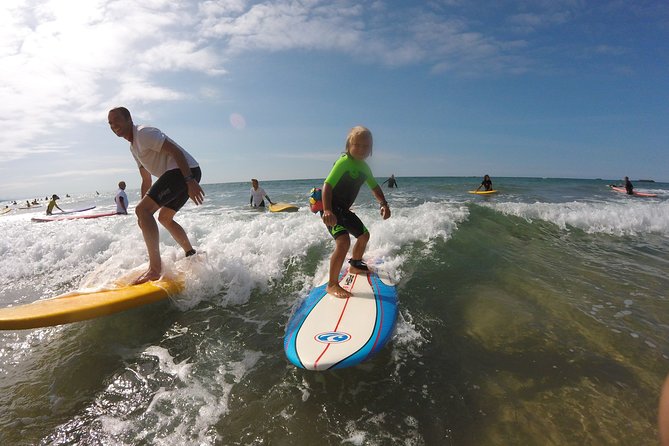 2 peoples Personal Surf Lesson in Biarritz - Equipment and the beach warm-up