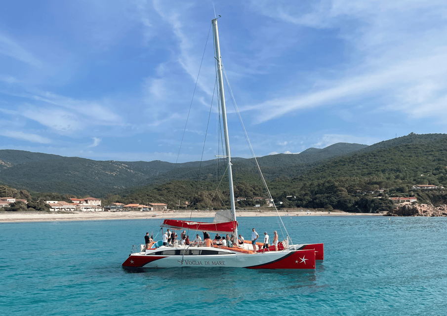 3H30 Explore the south shore of the bay of Ajaccio Catamaran - Swimming, snorkeling, and floating in calm water