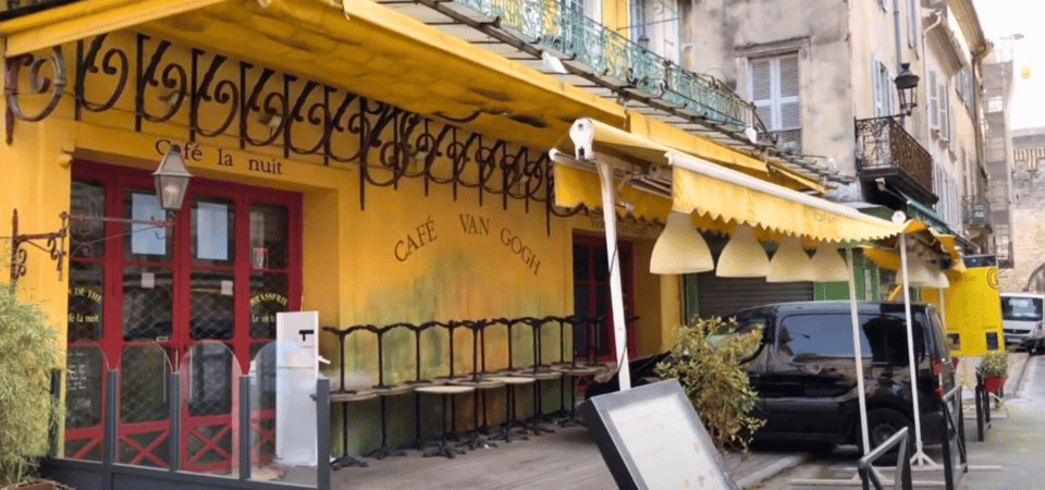 Arles Vincent Van Gogh Walking Tour with an APP - Van Gogh Cafe and Place du Forum: the art-meets-life sequence
