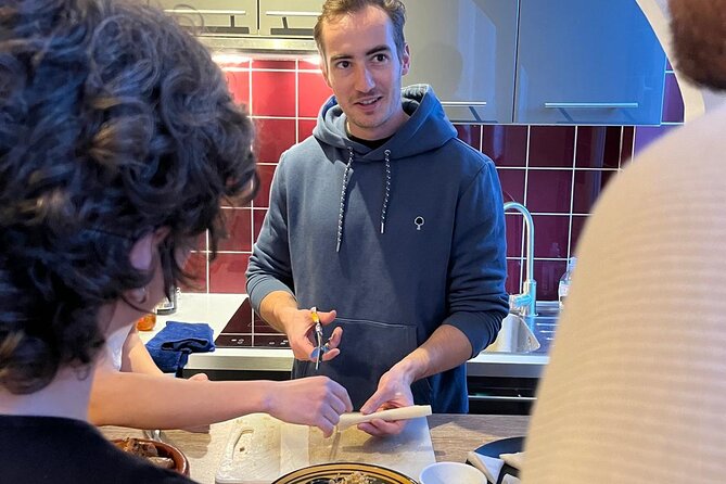Authentic Moroccan Dinner & Cooking Workshop in Paris - Making sweet almond and honey briouates