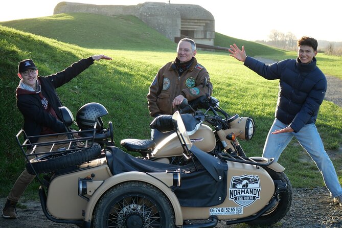 Bayeux Full Day Sidecar Tour: Omaha, Arromanches & Pointe du Hoc - Longues-sur-Mer and the German coastal guns