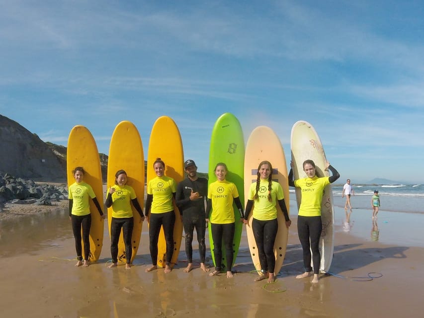 Biarritz: 1.5-Hour Group Surf Lesson - From Warm-Up to “Stand Up” Training on the Beach