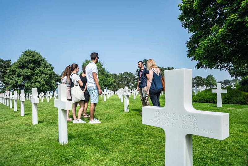 Caen: Guided D-Day Sites Tour & Caen Memorial Museum Ticket - American Military Cemetery at Colleville-sur-Mer: where respect drives the pace