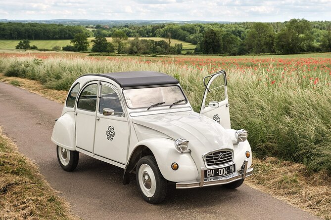Citroën 2CV Burgundy rental and Tasting at the Château de Pommard - From Jouey toward Burgundy’s vineyard roads