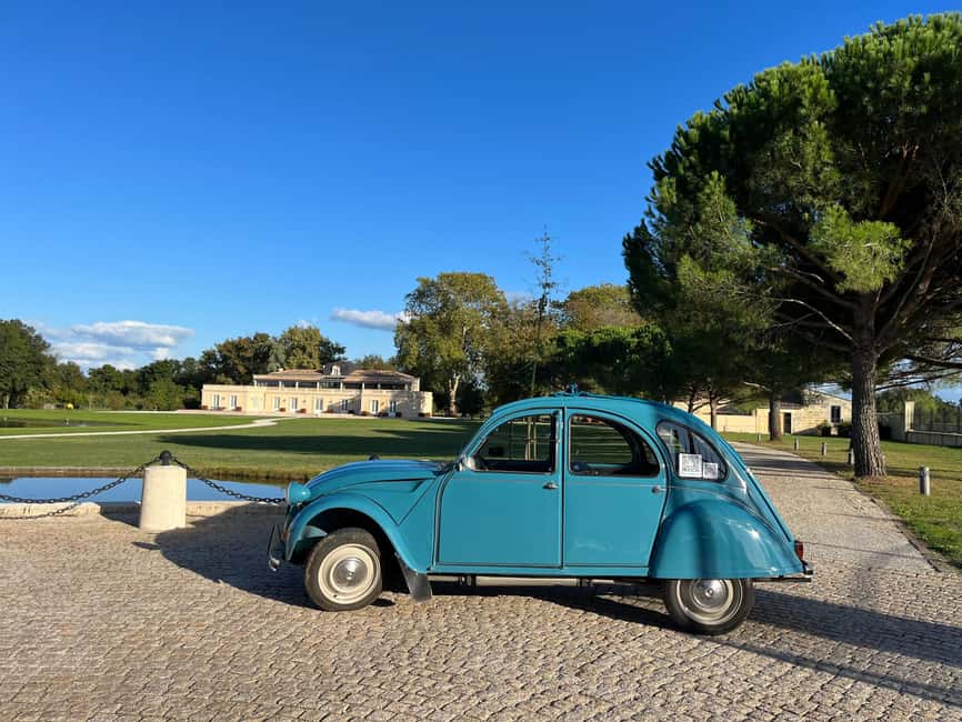 Classic car private tour : half day Margaux & Médoc - Key points to know before booking