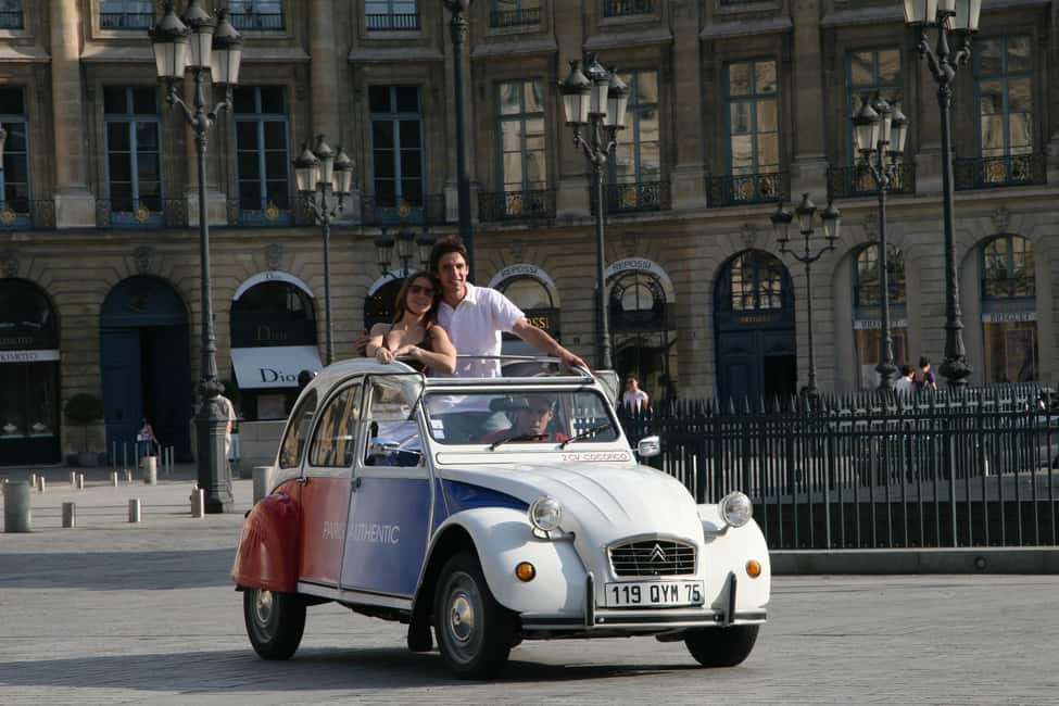 Classic, Romantic Paris: 3-Hour Vintage 2CV Tour - Opera, Louvre Pyramid, and the river-banks feeling of central Paris