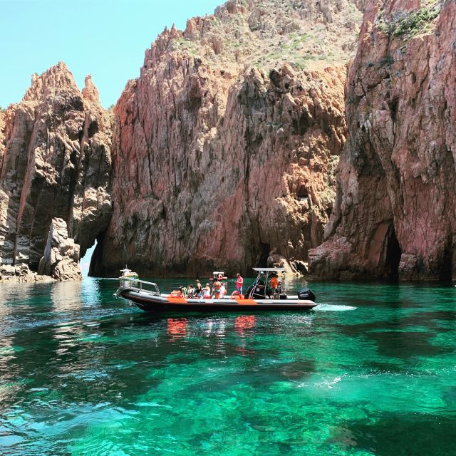 Corsica: Piana Calanques and Caves by Boat - The boat ride out of Porto Marine Evasion: small group, real sea time