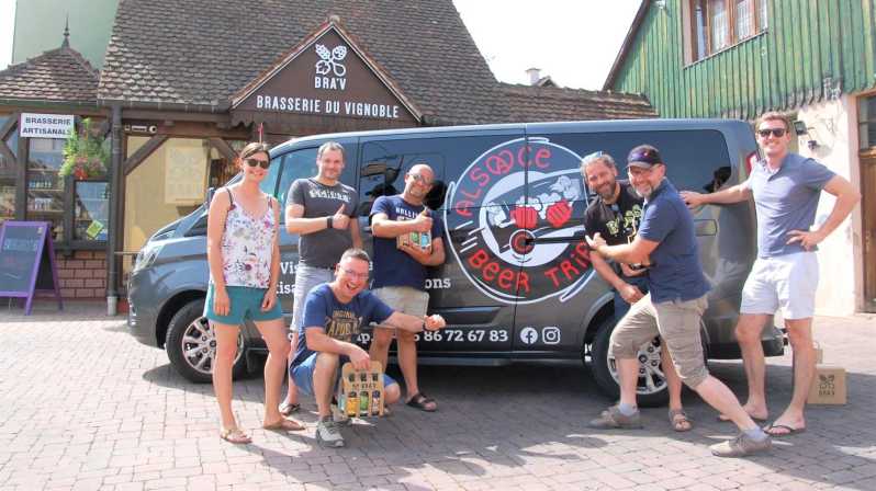 Craft Brewery Tour and Tastings with a Beer Professional - Leaving Colmar in a modern van