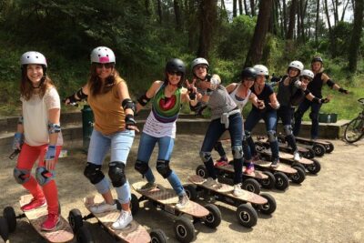 Cross electric skateboard ride - Into the Landes forest and toward the coast