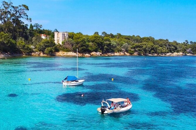Discover the Lérins Islands and the Bay of Cannes by Private Boat - Included on board: snacks, drinks, snorkel gear, SUP, and the underwater scooter