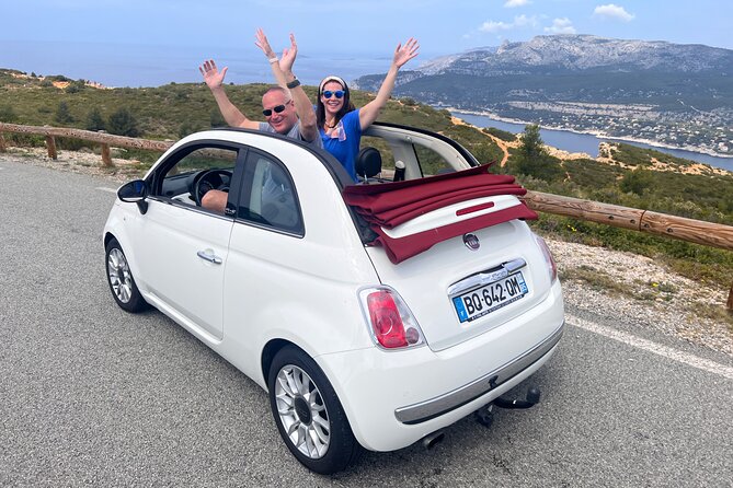 Drive by cabriolet from Marseille cruise port to cassis - Marseille Coastal Stops: Prado Beaches, Old Port Area, and Auffes Valley