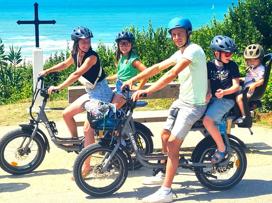 E-bike Guided Tour Biarritz & small villages - Biarritz waterfront icons: rocky coastline viewpoints with local stories