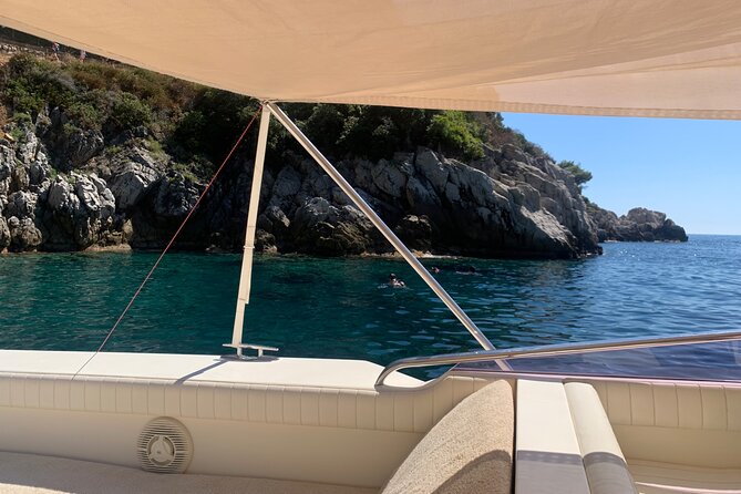 Exclusive Private Boat Tour on a Luxury Day Cruiser - Nice/Monaco - Plage d’Eze-sur-Mer: Turquoise Water and a Snack Break in Front of Bono’s Villa