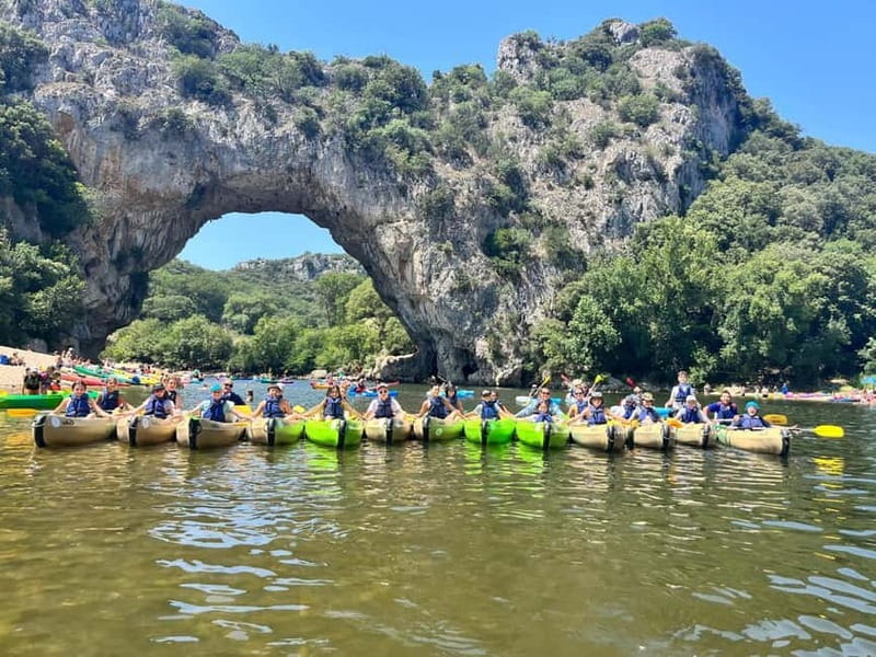 Family Canoe/Kayak Trip on the Ardèche: 3 hours - about 12 km - Getting There: Alain Bateaux Pier, Shade, and Parking at Salavas