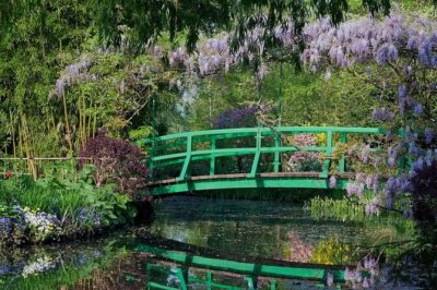 From Paris: discovery of Monet's house and its gardens in Giverny - The water lily pond and famous Japanese bridge