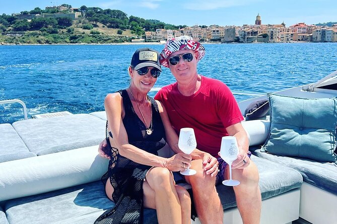 Full Day Private Yacht Charter on our Pershing 40 in Saint Tropez - Plage de Pampelonne: movie-era fame meets party and family mix
