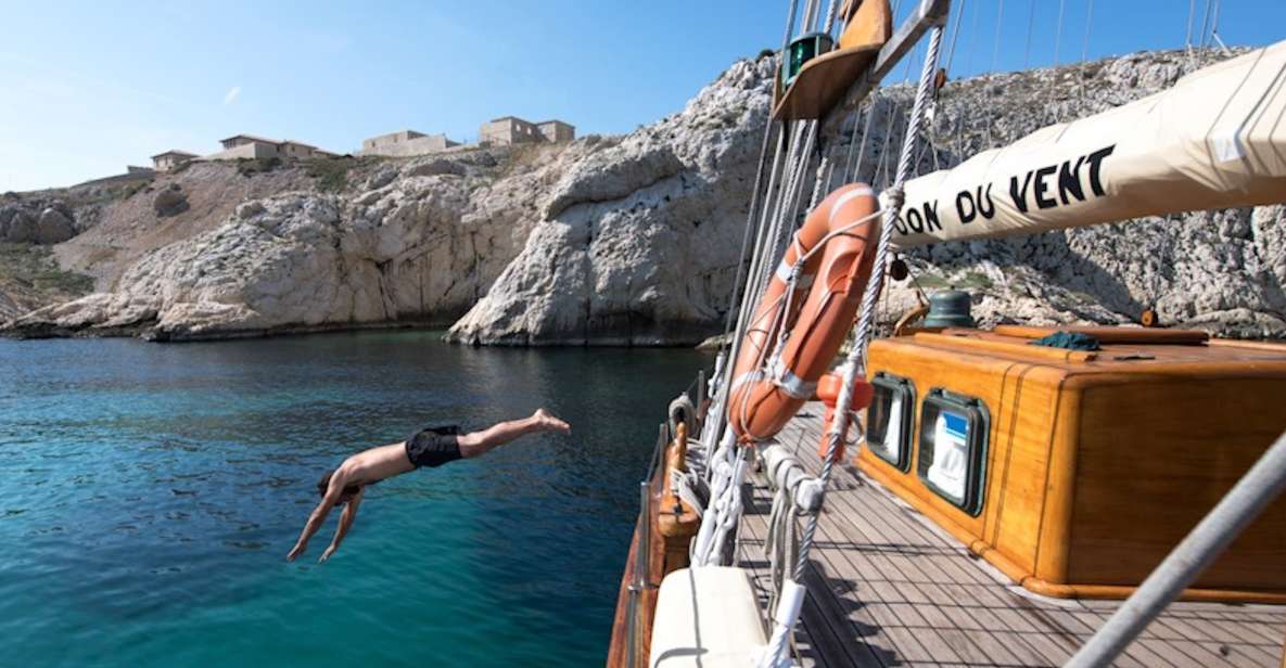 Marseille: Calanques Sailing Day Trip with Lunch and Wine - Chef-made buffet lunch with organic wine and rosé