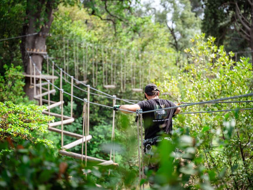 Marseille: Ecopark Adventures Treetop Adventure - How Your One-Day Visit Works: Briefing, Initiation, and Independent Courses