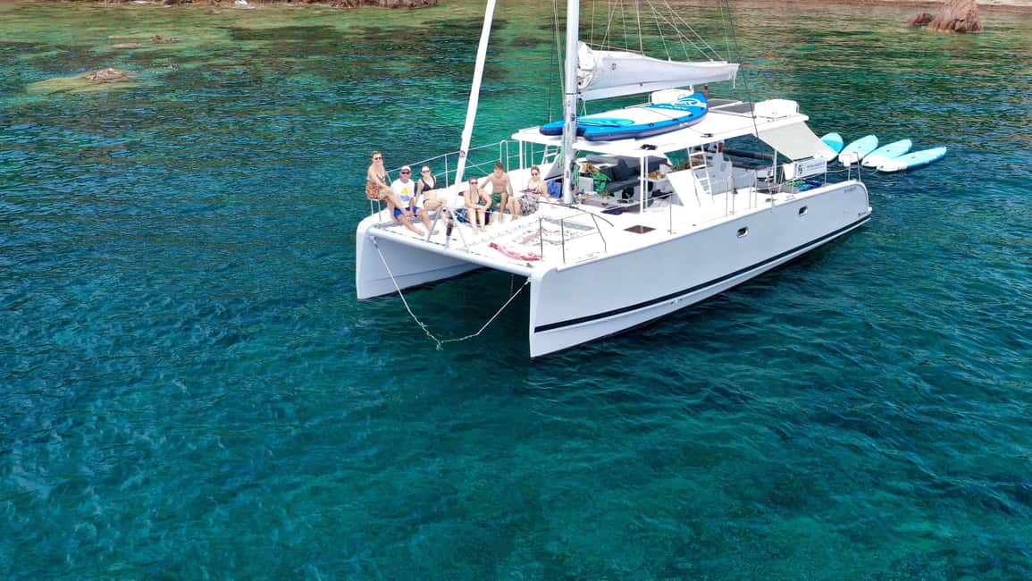 Marseille: Sunset Catamaran Tour with Stand-up Paddle & Wine - Château d’If and the Frioul islands from the sea