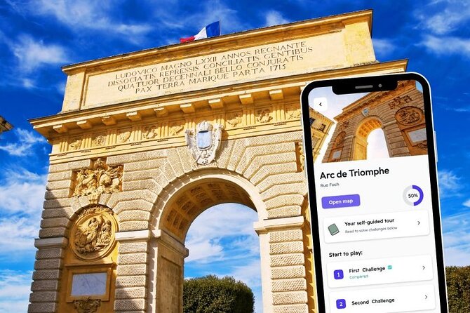 Montpellier City Exploration Game and Tour on your Phone - Rue du Bras de Fer, a medieval street with modern life