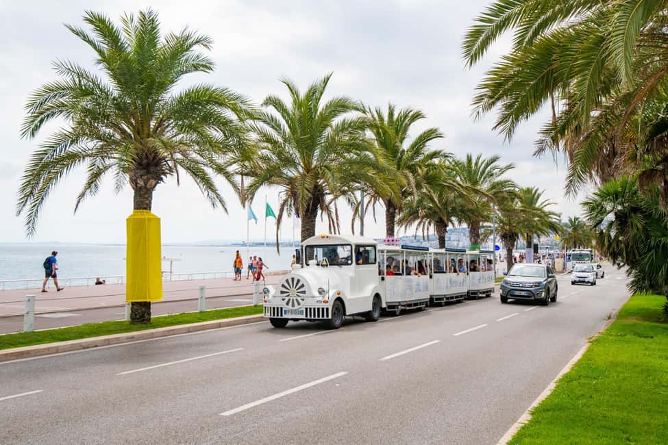 Nice: A gentle ride on a small electric train with panoramic views - Getting on the 100% Electric Mini-Train at the Promenade