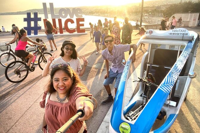 Nice: private guided Tour by electric taxi bike - Choosing the Route: French Riviera, Grand Tour, or 2-Hour Prestige