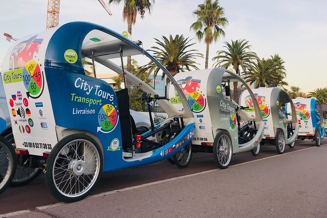 Nice: private guided Tour by electric taxi bike - The Electric Vélotaxi Experience: Fast, Quiet, and Made for Photo Stops