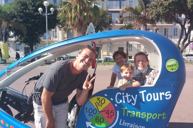 Nice: private guided Tour by electric taxi bike - Grand Tour: Garibaldi Trompe-l’oeil, the Port’s Pointus, and the Coulée Verte