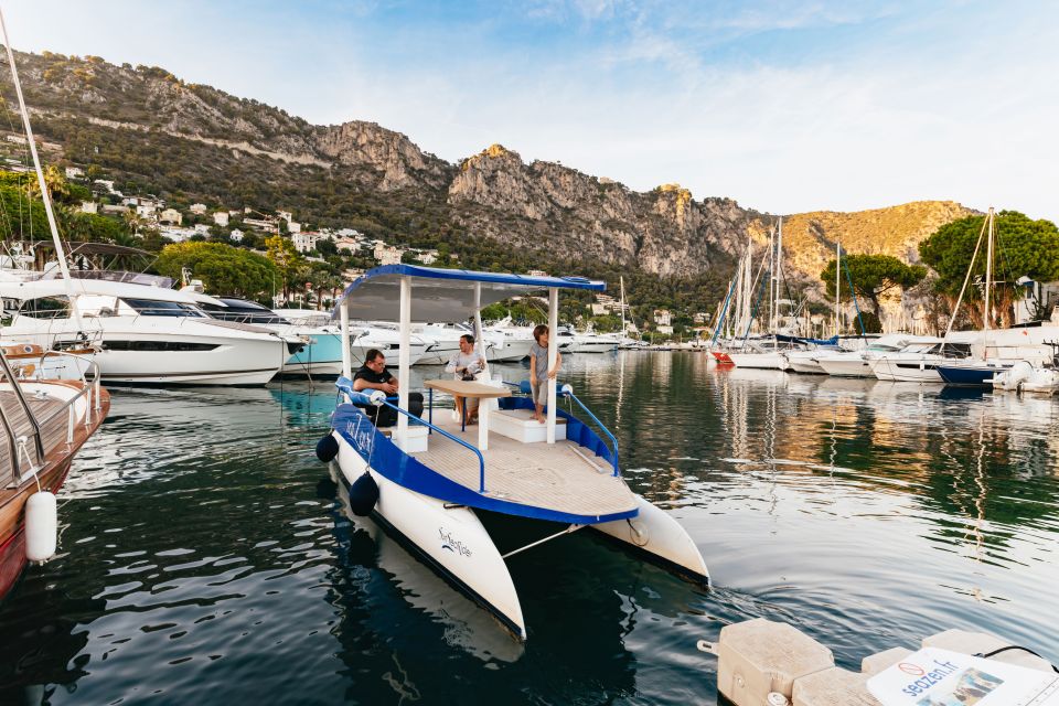 Nice: Private Sunset Tour on Solar Powered Boat - Sunset positioning: what “front view spot” really means on this cruise