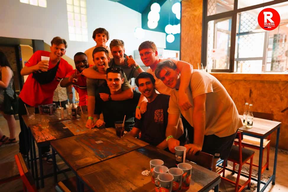 Nice: Ultimate Party Bar Crawl Free Shots & VIP Club Entry - Hostel Villa Saint Exupéry Beach: the meeting point and the guide vibe