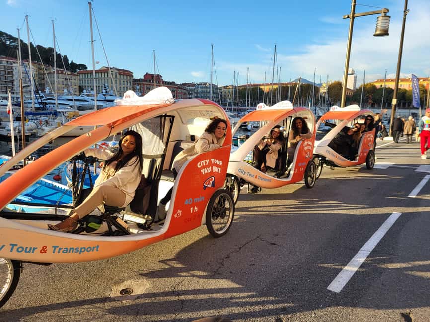Nice : Visite privé 1H en Vélotaxi avec un guide local. - Key points to know before booking