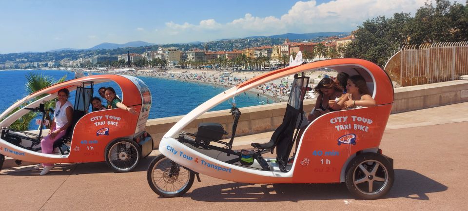 Nice: Visite privé en Bike & Boat 3h Villefranche-Cap ferrat - The Promenade des Anglais and Quai des États-Unis