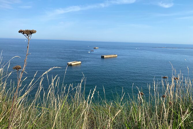 Normandy American & British DDay Beaches Halfday Tour from Bayeux - Mulberry port vestiges and the tide problem Britain had to solve