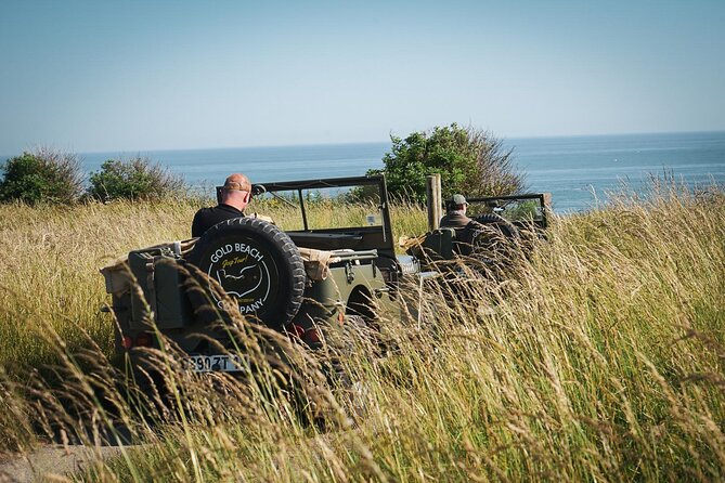 Normandy WW2 Classic Jeep Tour - Arromanches Mullberry Harbor at Tracy-sur-Mer: the logistics that made victory possible