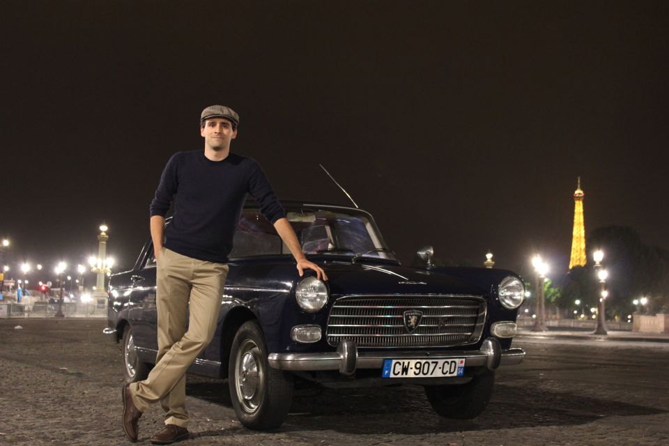 Paris: 1.5-Hour Vintage Car Night Tour - The Marais and Saint-Gervais keep the route central
