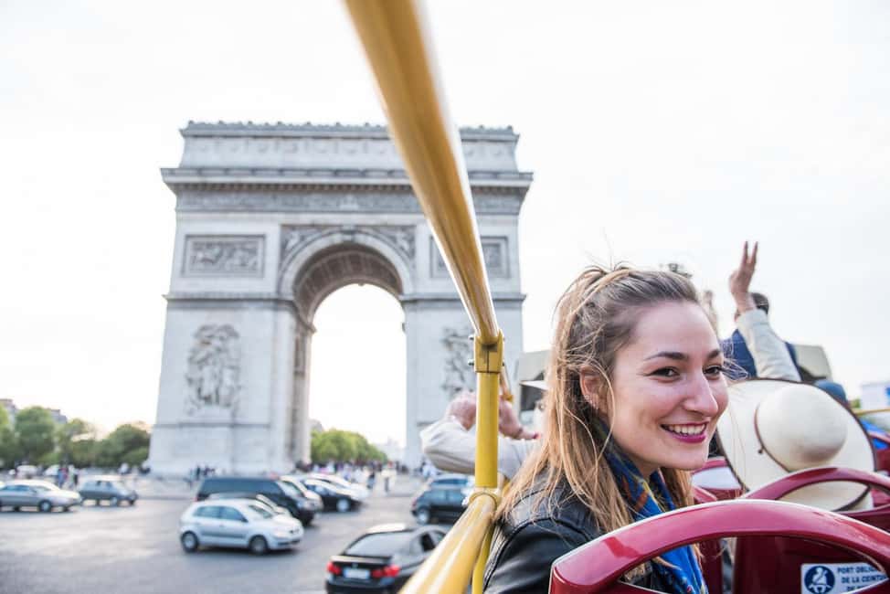 Paris: Arc de Triomphe Ticket & Big Bus Hop-on Hop-off Tour - What to Watch For: Stairs, Weather, and Audio Timing