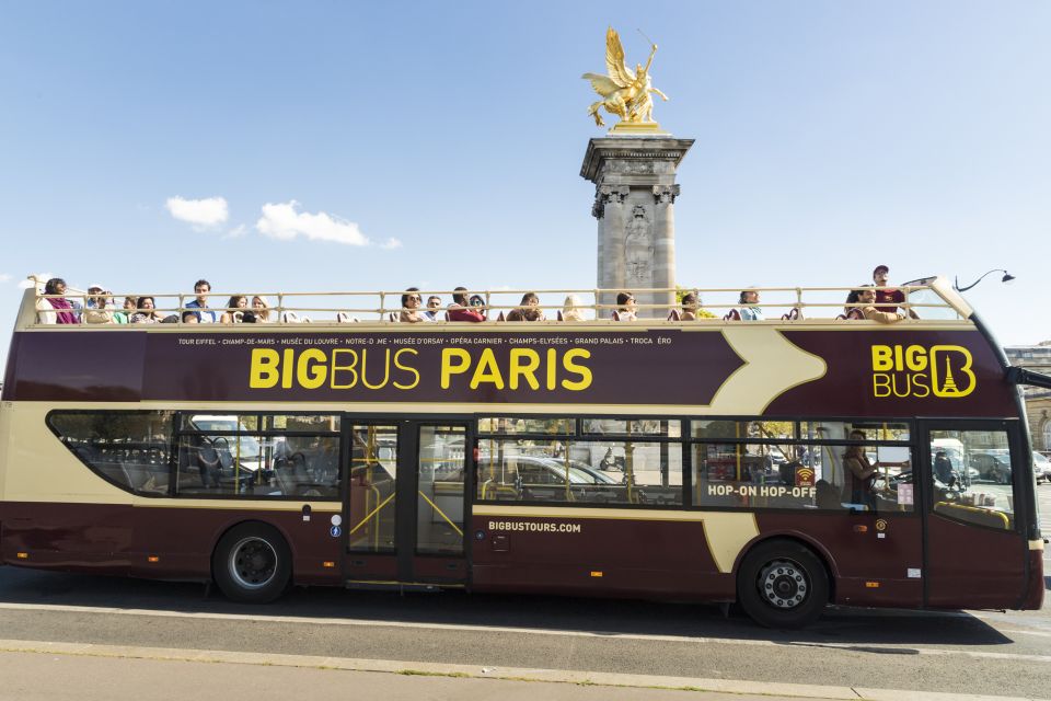 Paris: Big Bus Hop-on Hop-off Tour & Panoramic Night Tour - Hop-on Hop-off daytime route: the landmarks you’ll use for planning