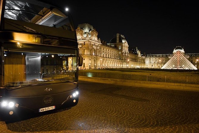 Paris Bustronome Gourmet Sightseeing Dinner on a Panoramic Bus - The route: what you’ll see from the Arc area through Notre-Dame and Louvre sights
