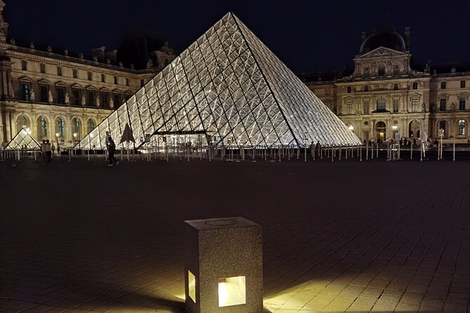 Paris by Night - The sweep through central Paris: opera, the Louvre pyramid area, and Vendôme-like elegance