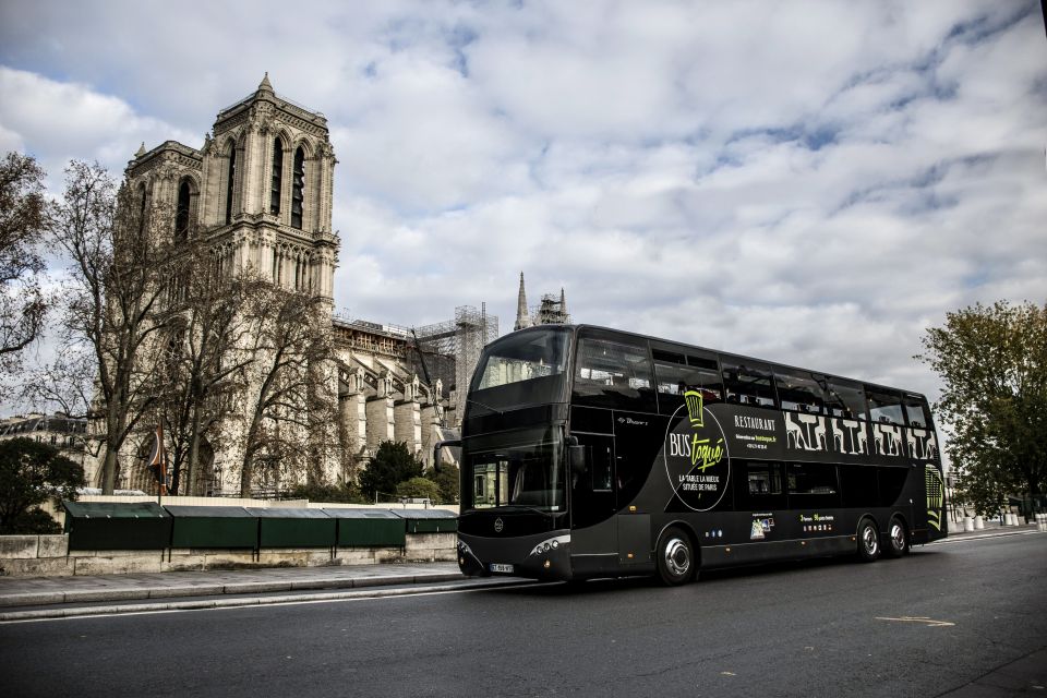 Paris: Champs Elysées Bus Toqué w/Lunch & Glass of Champagne - A glass-roof Paris bus tour that feels classy, not chaotic