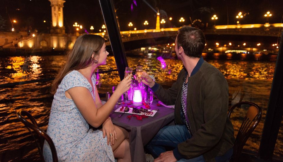 Paris: Dinner Cruise on the Seine and Eiffel Tower 2nd floor - 2nd-floor views at night: the Ville Lumière moment