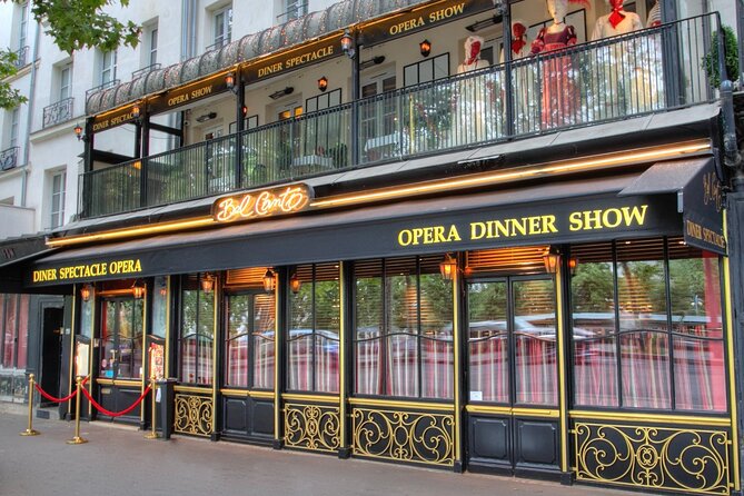 Paris Dinner Show Opera Bel Canto - The set menu: 3 courses designed to match the mood