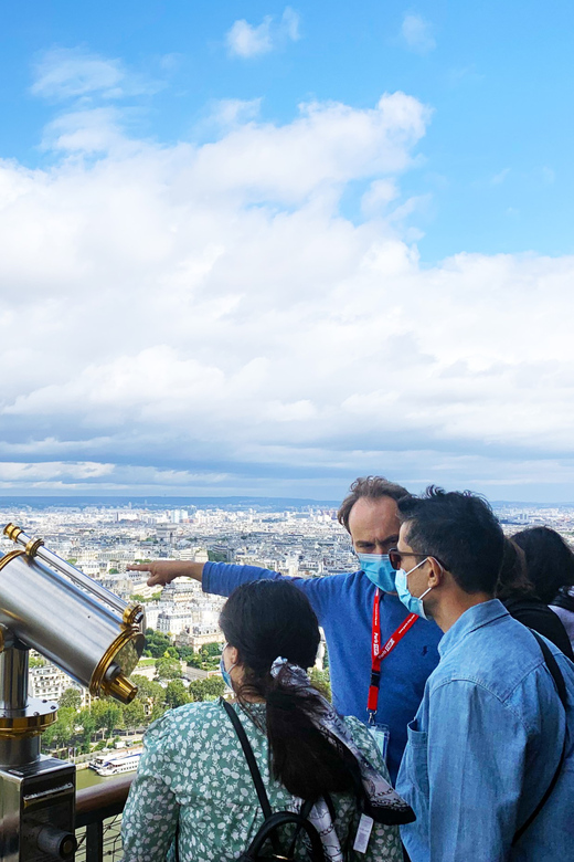 Paris: Eiffel Tower Elevator 2nd Level and Summit Access - First floor on the way down: glass-floor option