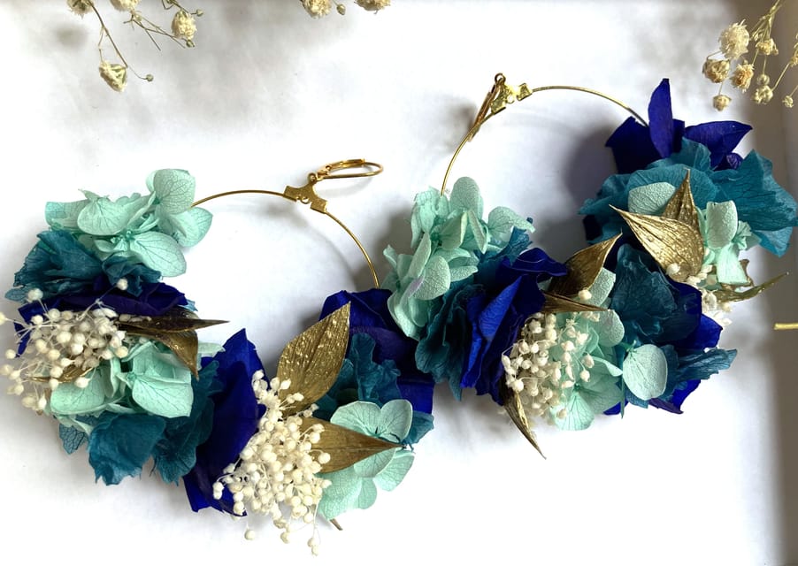 Paris: Floral Earrings workshop - Choosing materials from beads to feathers and shells