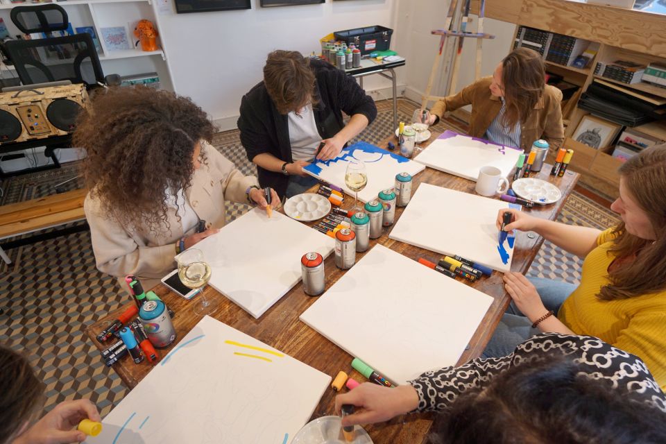 Paris: Graffiti on Canvas Workshop at an Art Studio - Learning Stencils, Lettering, Paint, and Spray