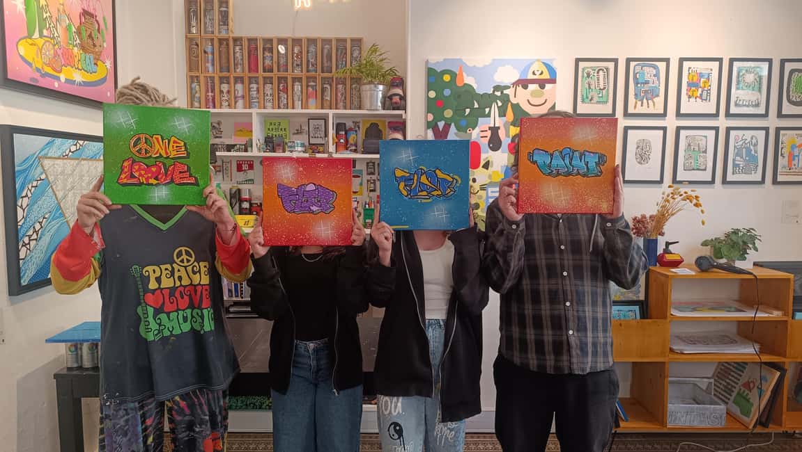 Paris: Graffiti on Canvas Workshop at an Art Studio - Drinks and a Relaxed Studio Break