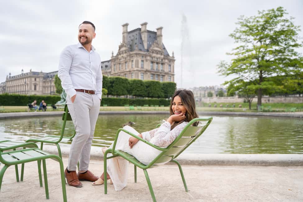 Paris: Louvre photoshoot or Seine bridges Eiffel Tower walk - How the time window works in real Paris (15 to 45 minutes)