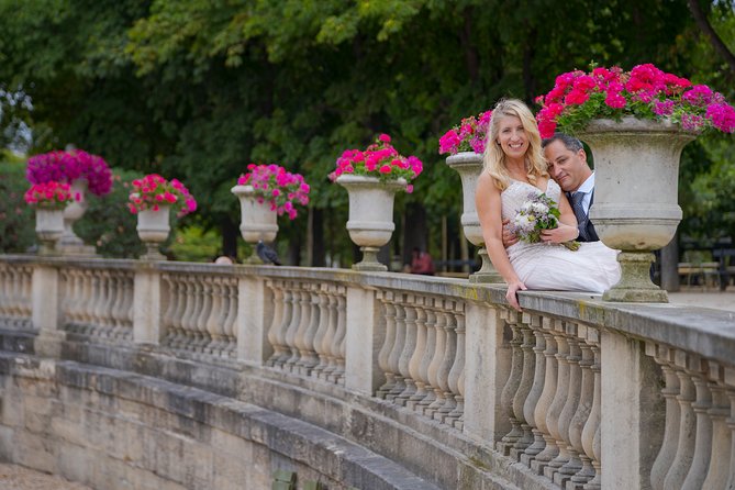 Paris Luxembourg Garden Wedding Vows Renewal Ceremony with Photo Shoot - What the $354.13 group price really covers