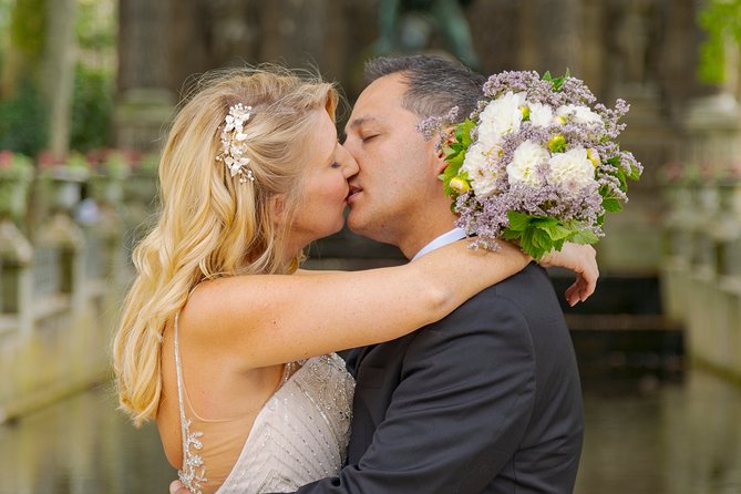 Paris Luxembourg Garden Wedding Vows Renewal Ceremony with Photo Shoot - The ceremony with a Paris celebrant